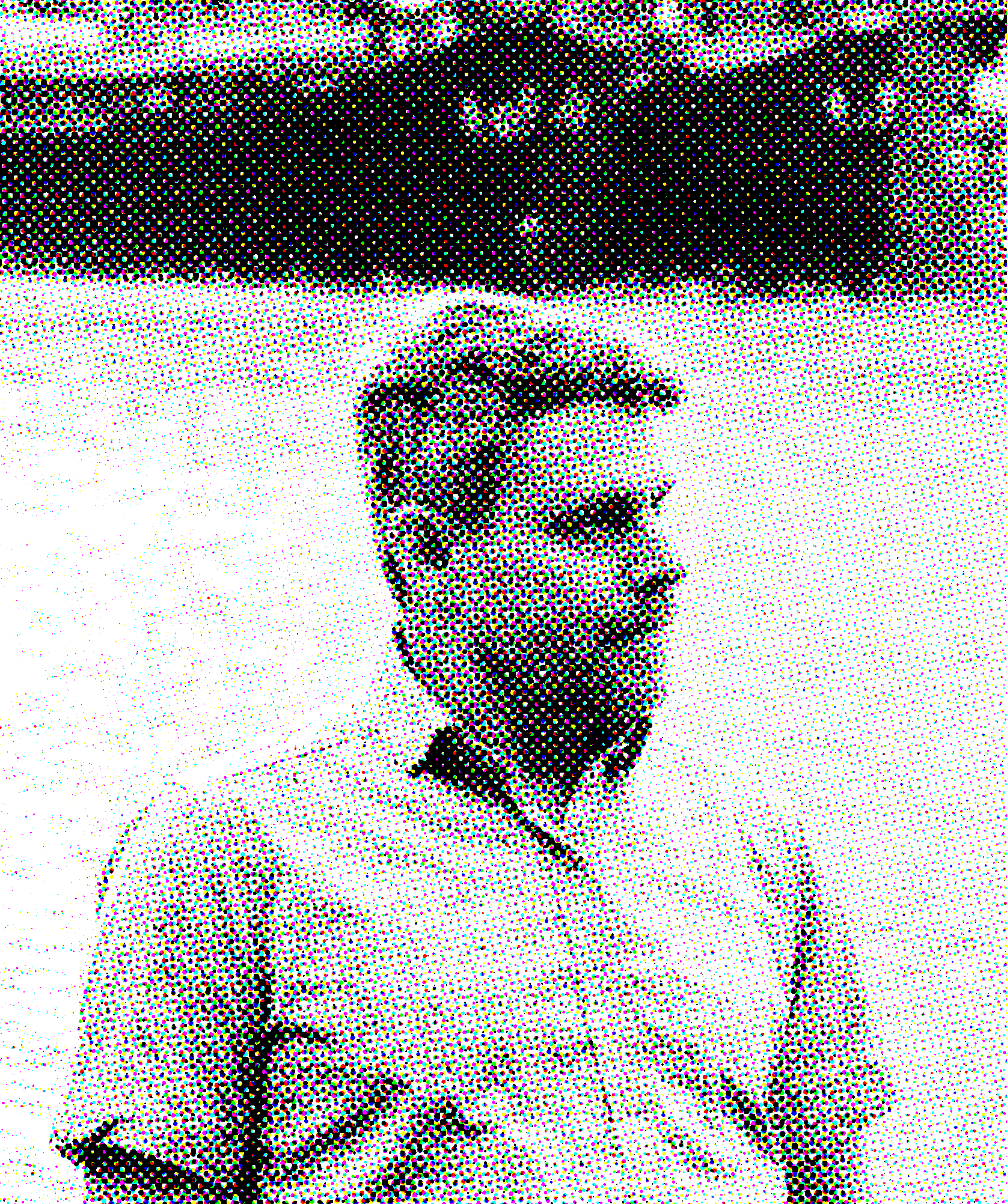 A halftone portrait of the author by the water